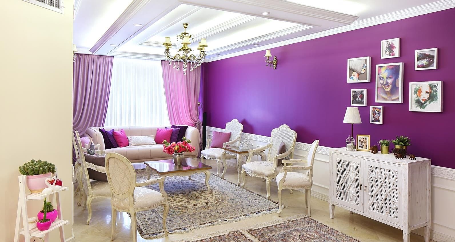 Purple Living Room Decoration 0 1