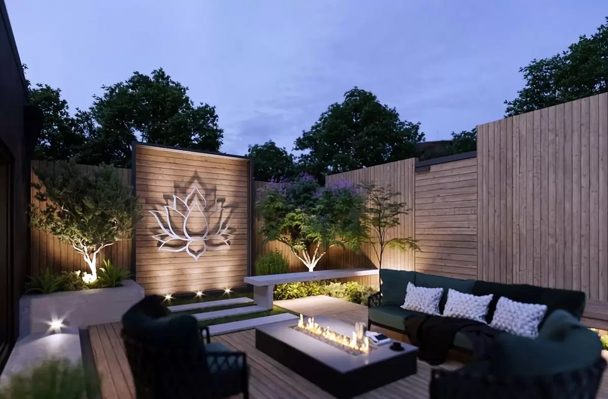 نمای ارزان دیوار حیاط